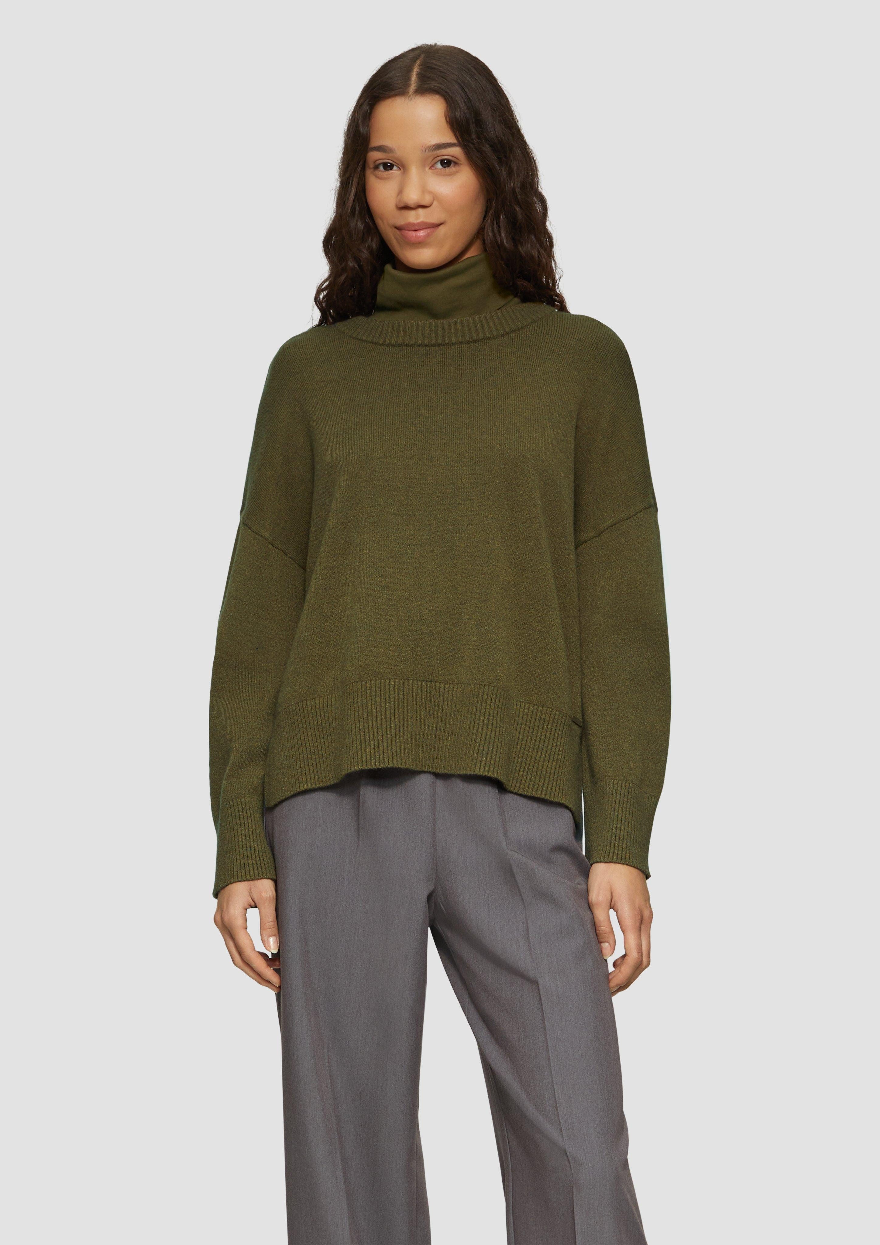 QS Strickpullover Weicher Strickpullover mit seitlich günstig online kaufen