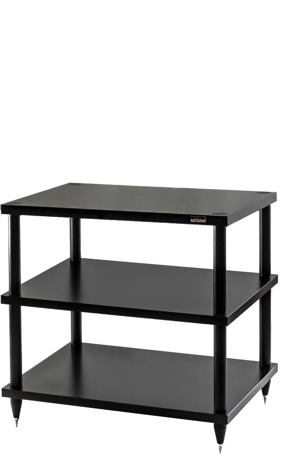 Solidsteel Audio-Board S2-3 HiFi Audio Rack Black, Italienisches Design mit hochwertigem Polymer-Finish
