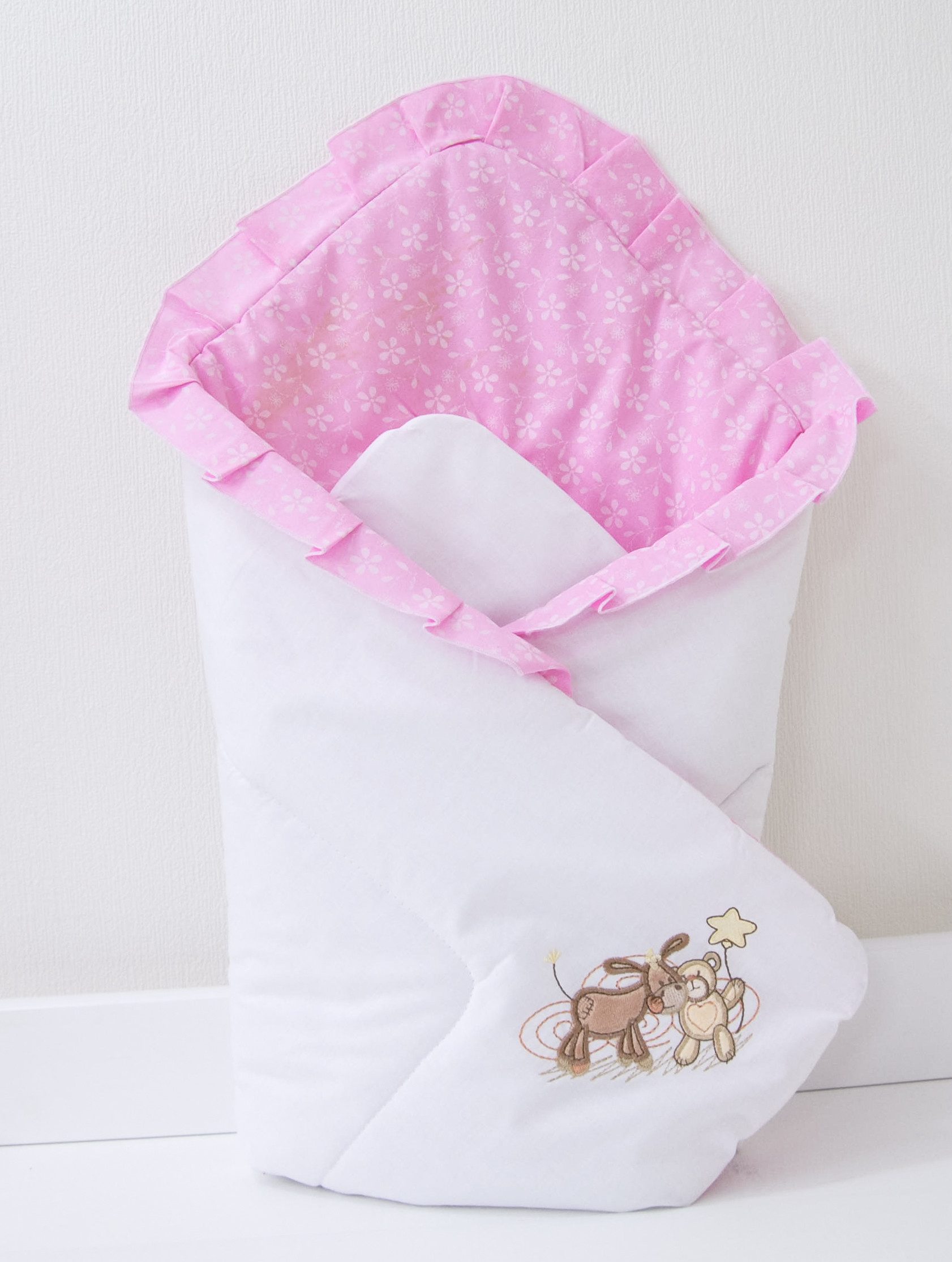 Einschlagdecke Babyhörnchen Babydecke Einschlagdecke Baumwolle, Baby-Delux, Kuscheldecke 80x80 cm verschiedene Designs