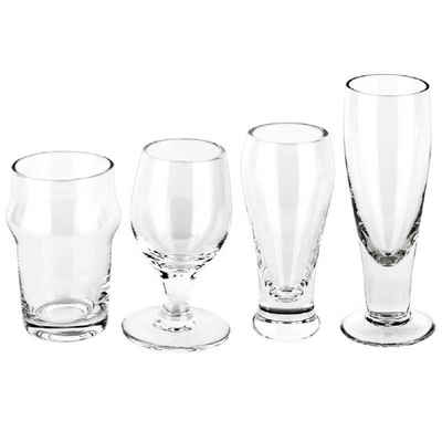 Barbuzzo Schnapsglas Craft Shots 4er Set, Glas, Bierglas Form 35-70 ml Schnaps Kurze