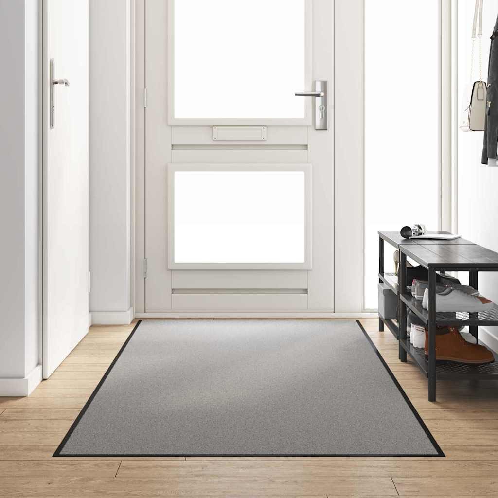 vidaXL Fußmatte Fußmatte Grau und Schwarz 120 x 250 cm 100% Polyamid, Rechtwinklig, Höhe: 0.9 mm