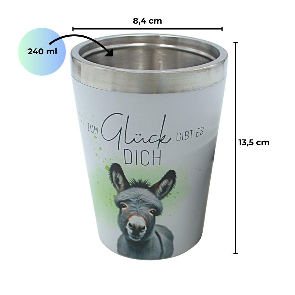 Dekohelden24 Thermobecher Thermobecher in verschiedenen Varianten, 1-tlg., Metall