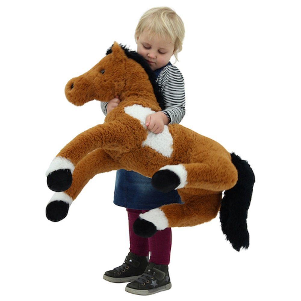 Sweety-Toys Kuscheltier Sweety Toys 1883 Plüschpferd liegend 90 cm braun, Kuschelpferd