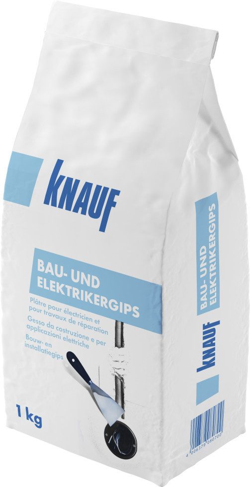 KNAUF Gipsputz Knauf Bau- und Elektrikergips hellgrau, 1 kg