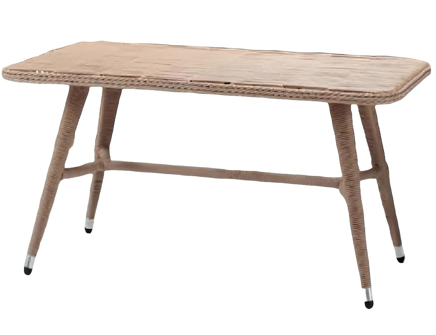 Xlmoebel Couchtisch Brauner Rattan-Couchtisch mit modernem, rechteckigem Design (Tisch), Hergestellt in Europa