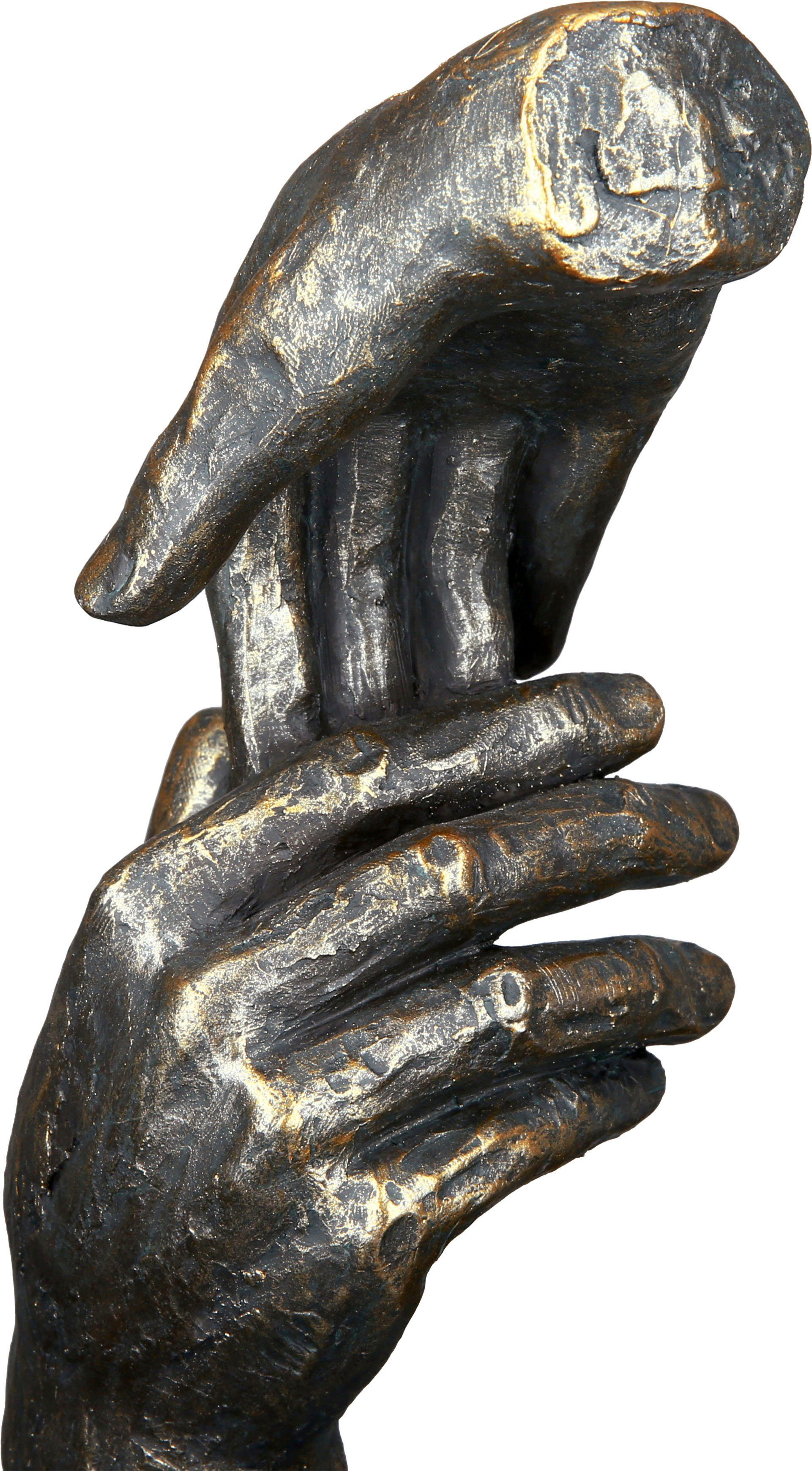 St), (1 Gilde hands, Casablanca Dekofigur braun bronzefarben Skulptur Two by