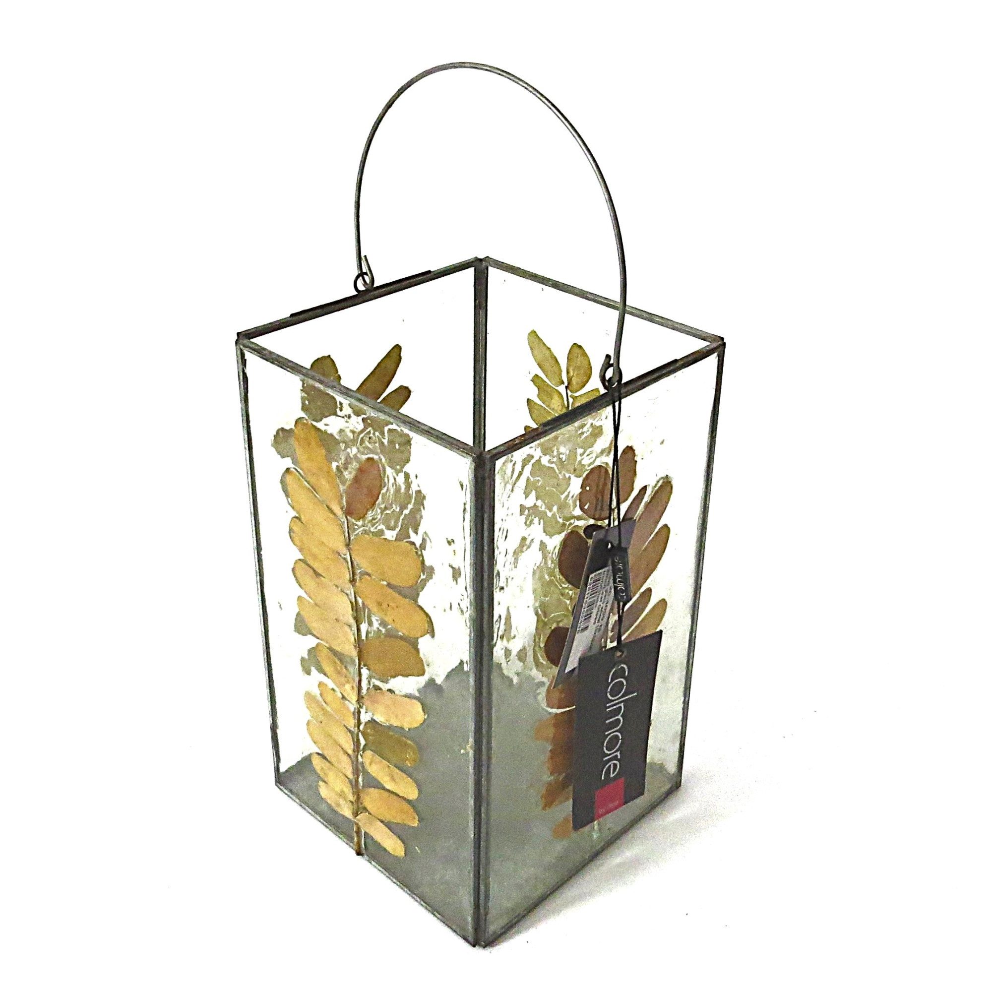 colmore Windlicht Windlicht Laterne Industrial Stil Glas Metall 26 cm, Industrial Stil