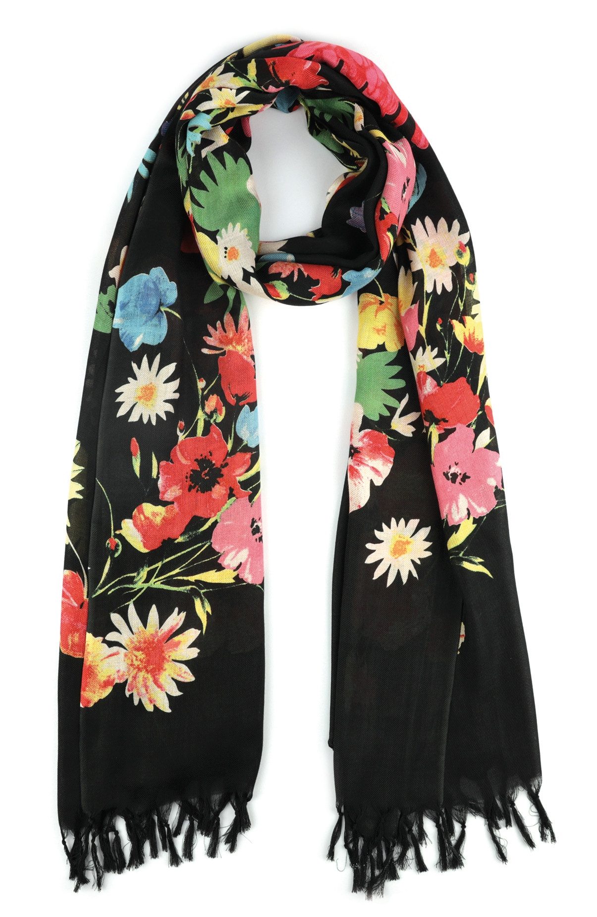 Schal Schal "Blumenwiese", Handmade