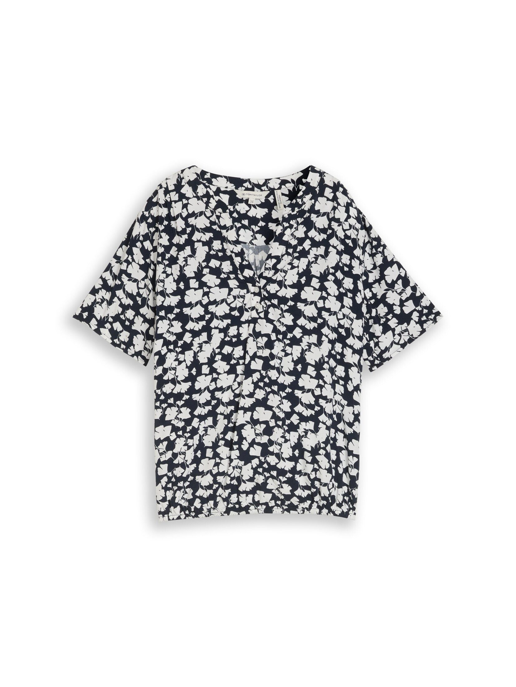 TOM TAILOR Kurzarmbluse Blusen & Shirts Bluse mit Muster günstig online kaufen