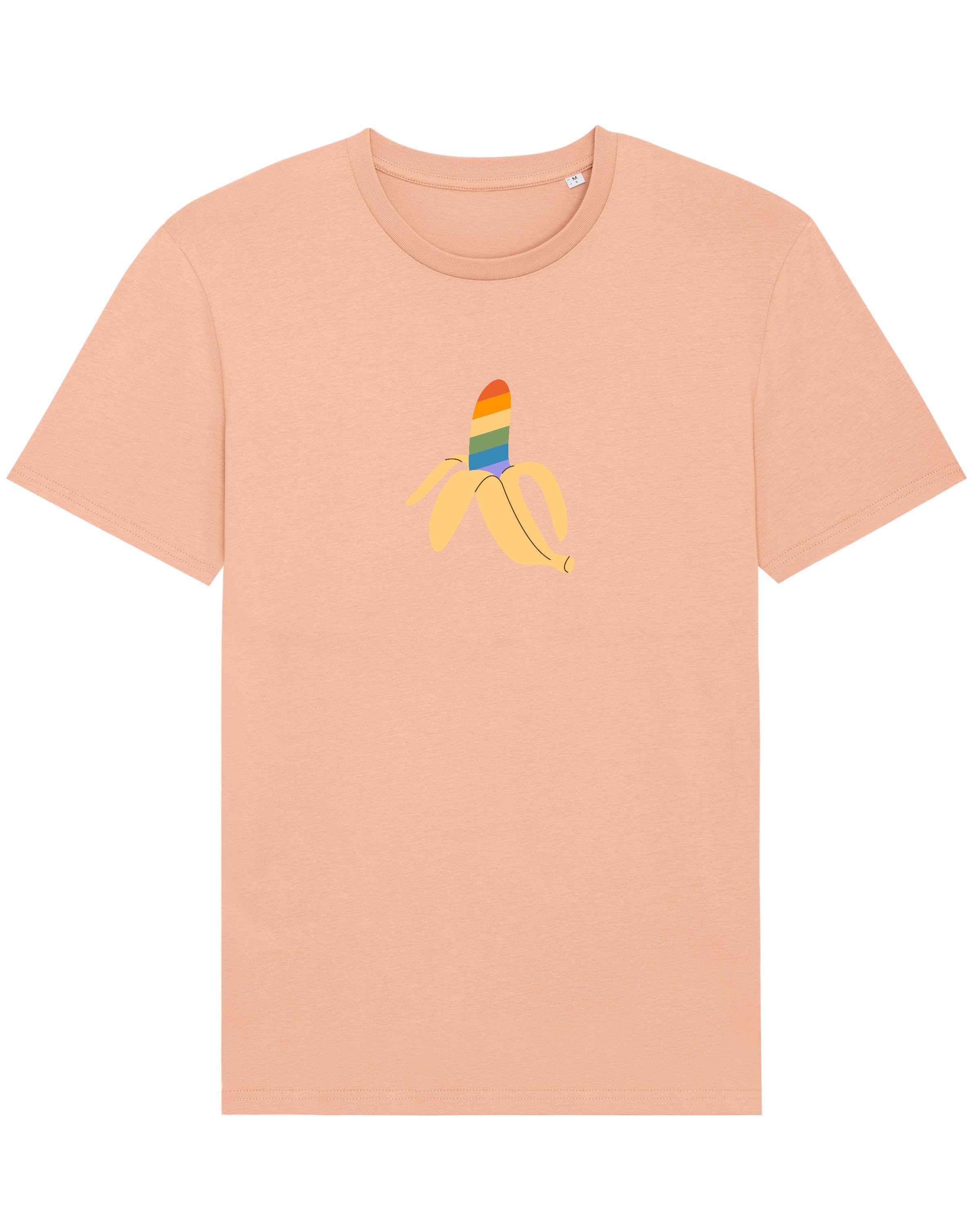 wat? Apparel Print-Shirt Rainbow Banana (1-tlg) Fraiche Peche