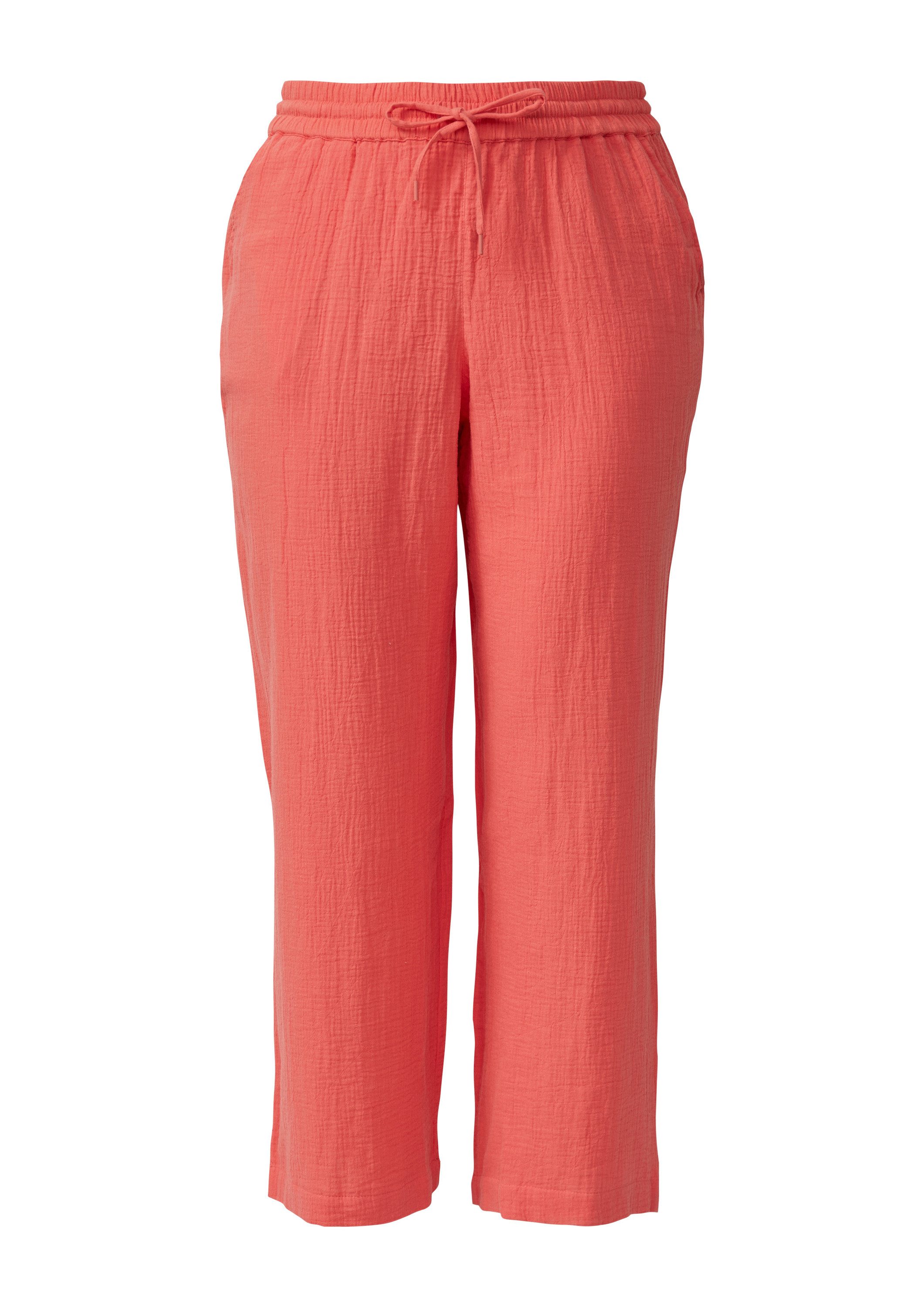QS Chinos Hose Musselin Hose mit weitem Bein