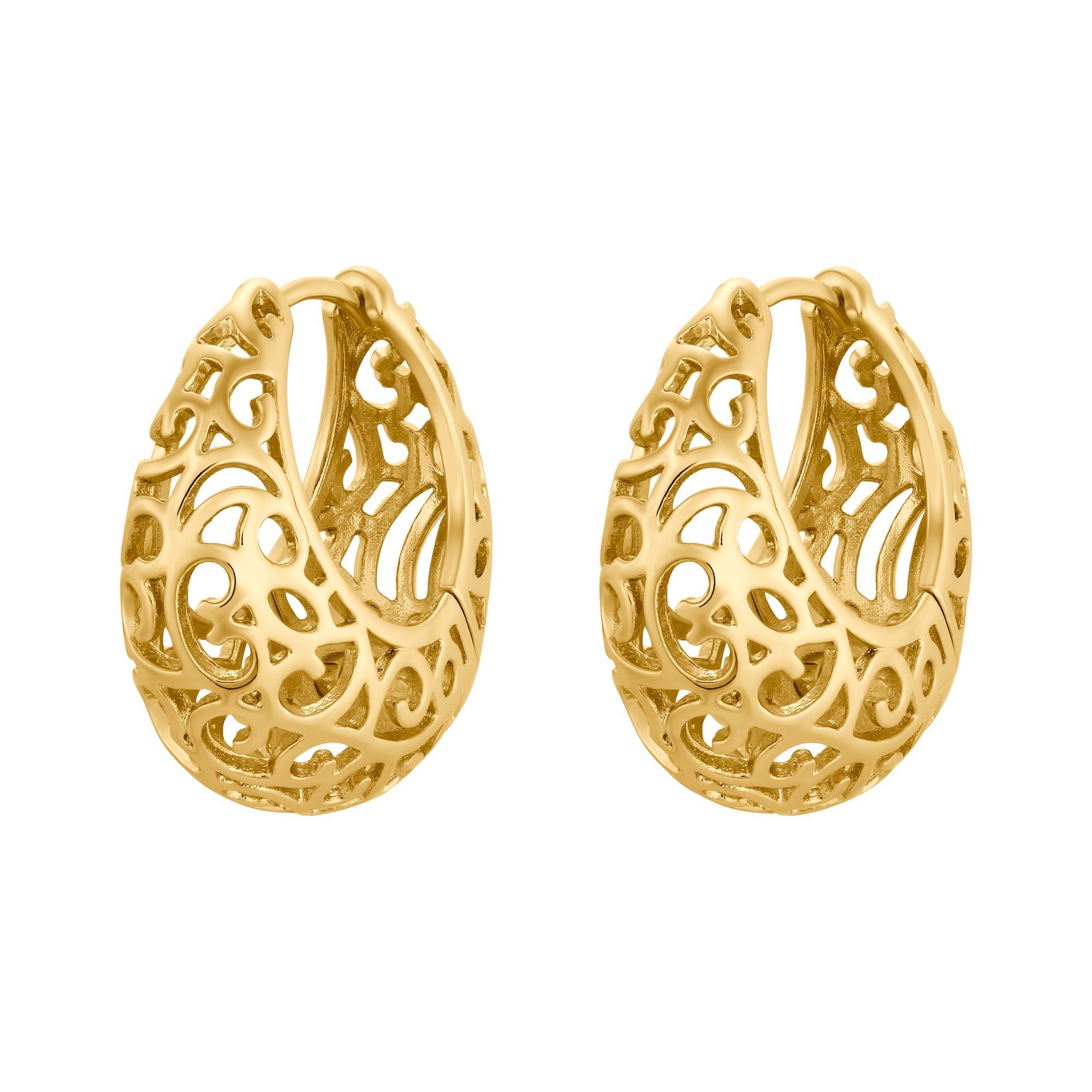 inkl. Paar Paar Heideman goldfarben (Ohrringe, Geschenkverpackung), für Yara Ohrstecker Creolen Frauen