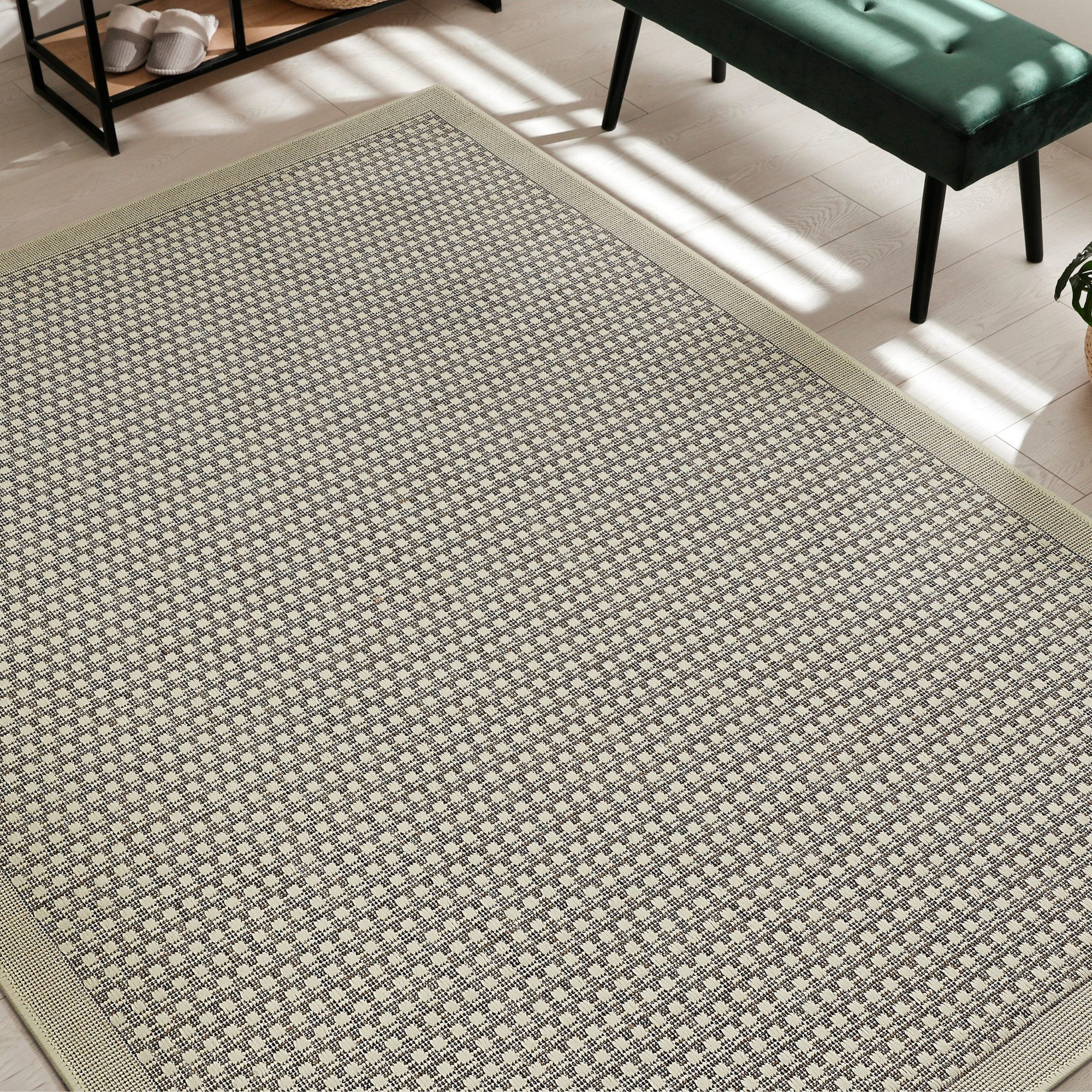 Andiamo Teppich Savannah, rechteckig, Höhe: 4 mm, Flachgewebe, In- und Outdoor geeignet, Wohnzimmer