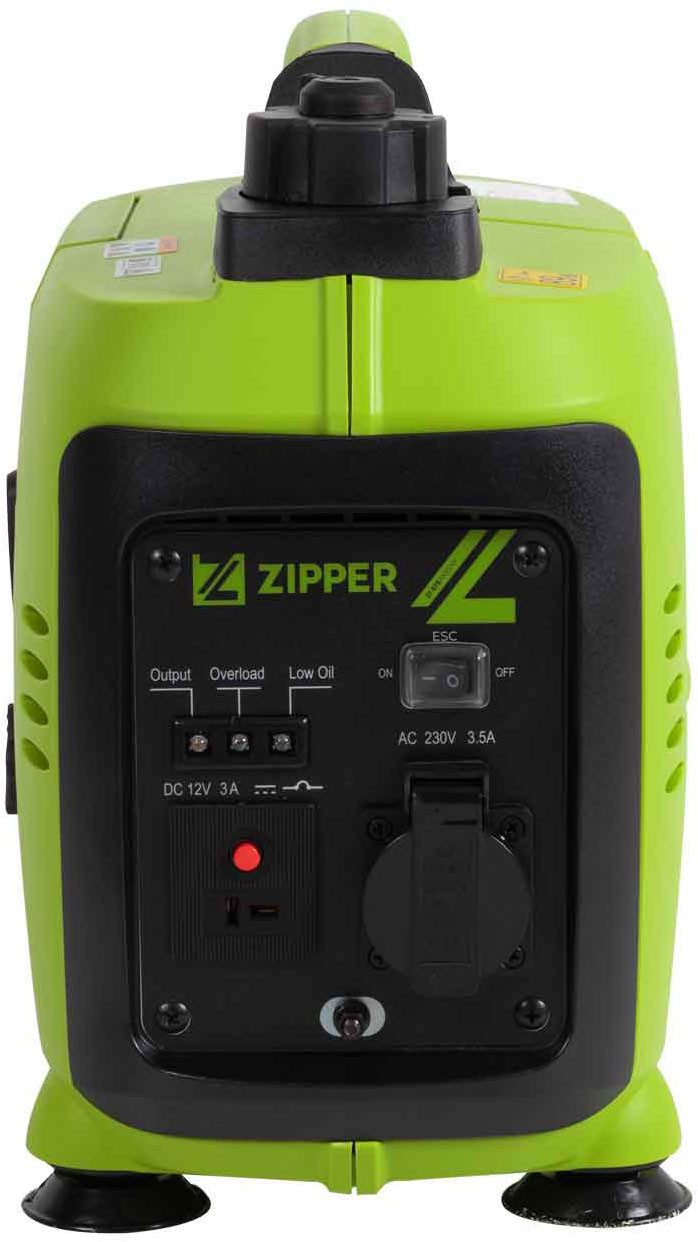 ZIPPER Stromerzeuger ZI-STE1000INV, 1,4 in kW, kompakte Bauweise, mit 12V DC- und 230 V AC-Anschluss