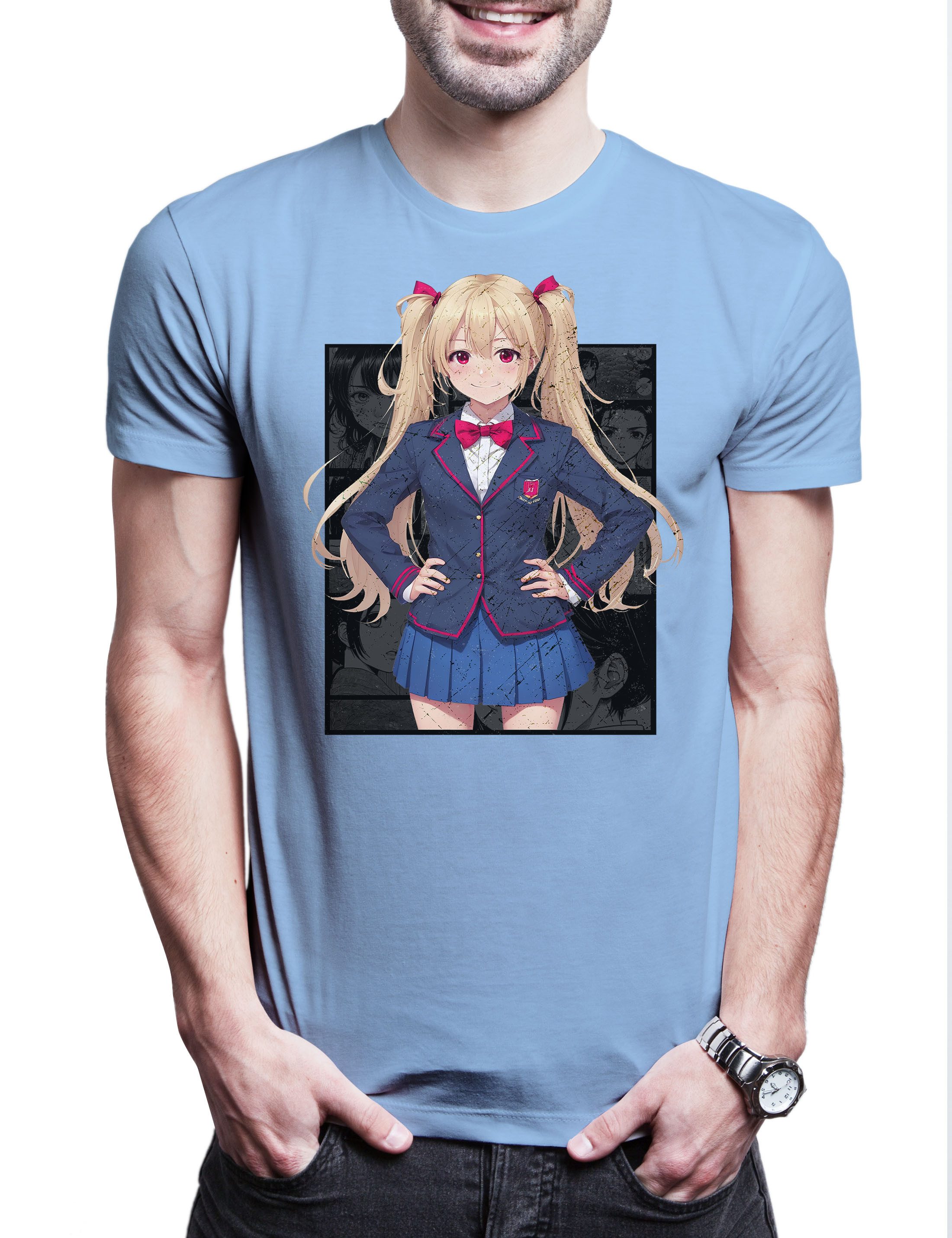 Print-Shirt Ruby Girl Herren T-Shirt Anime Ko Hoshino Oshi No Sarina Tendouji The