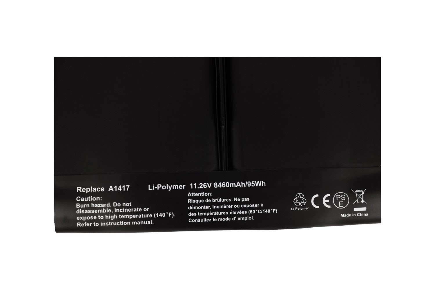 PowerSmart NMA035.87P Laptop-Akku Ersatz passend V) (Early (11,26 i7 APPLE ME664LL/A Core 2013) für 15" Li-Polymer 8400 Pro MacBook mAh