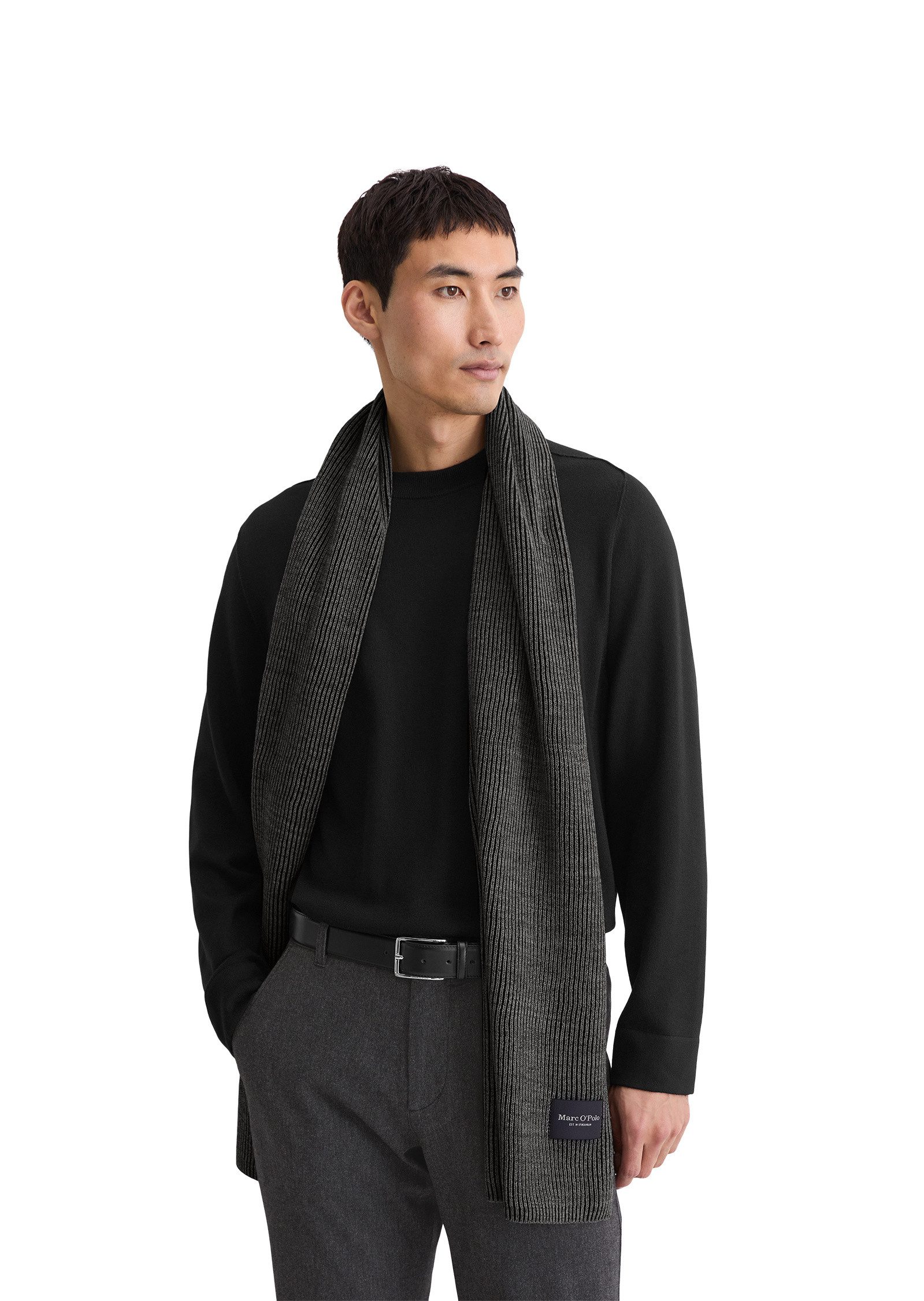 Marc O'Polo Schal aus Bio-Baumwoll-Schafwoll-Mix