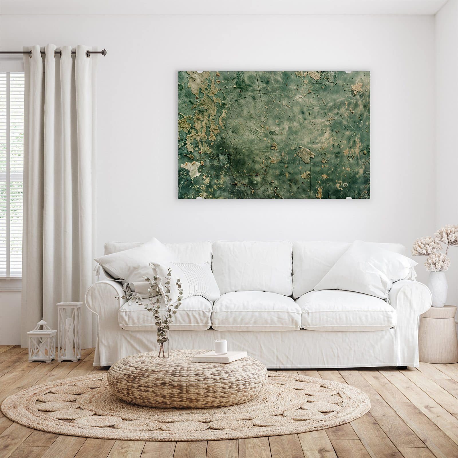Primedeco Glasbild Wandbild Abblätternde Wandfarbe mit günstig online kaufen