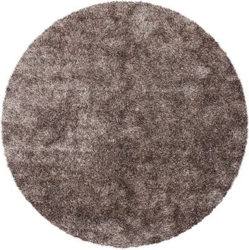 Hochflor-Teppich Diamond 700, Kayoom, rund, Höhe: 45 mm, weiche Microfaser, Langflor, Shaggy, Melange, Wohnzimmer