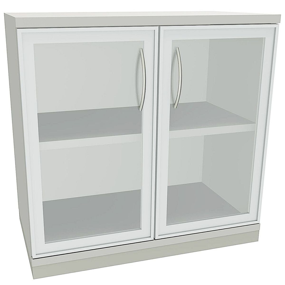 FMBUEROMOEBEL Aktenschrank Sidney Schrank mit Alurahmen und klaren Acrylglastüren