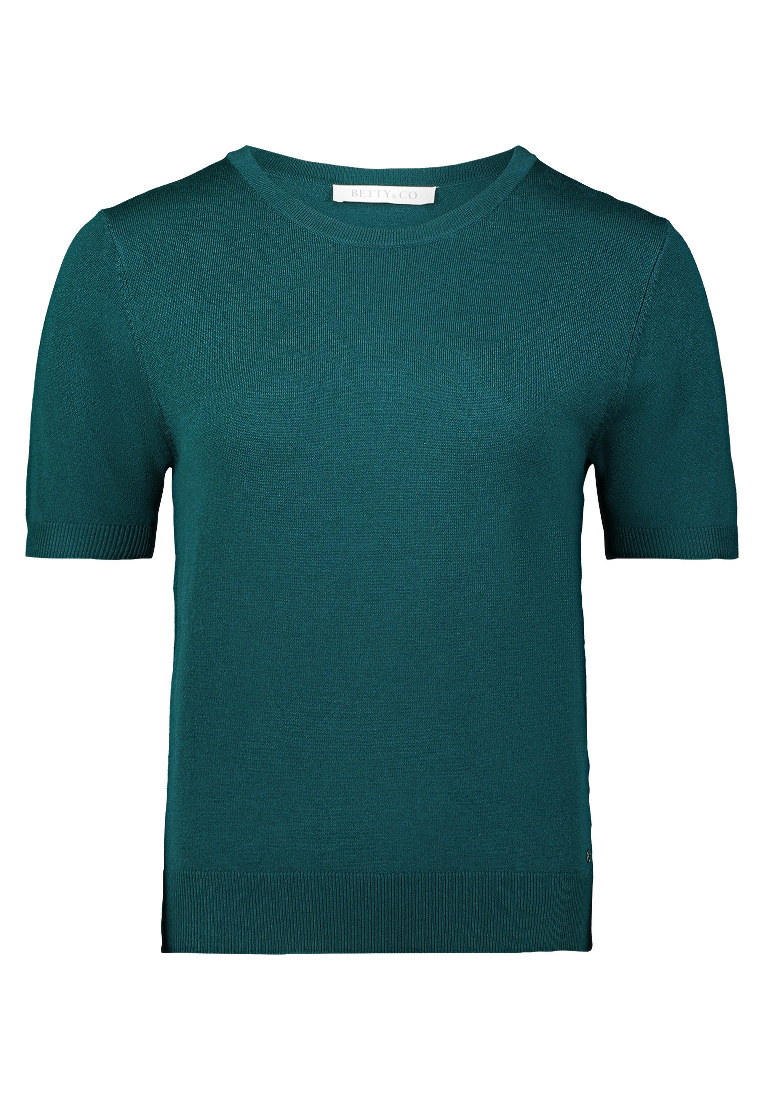 Betty&Co Kurzarmshirt Damen Feinstrickpullover mit Rundhalsausschnitt (1-tl günstig online kaufen