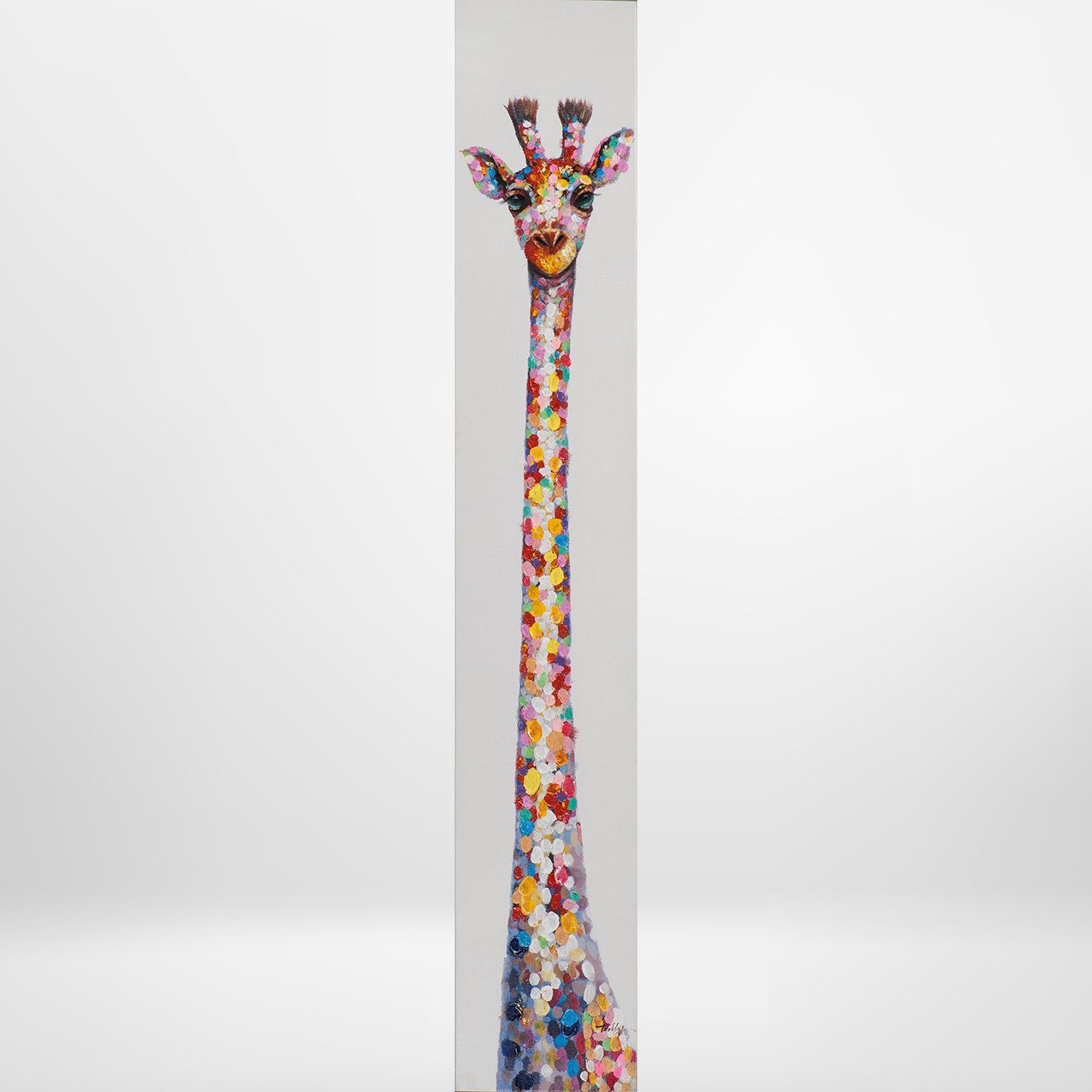 ArtUniverse Gemälde Langer Giraffenhals 25x150 cm, Lustige lange Giraffe günstig online kaufen