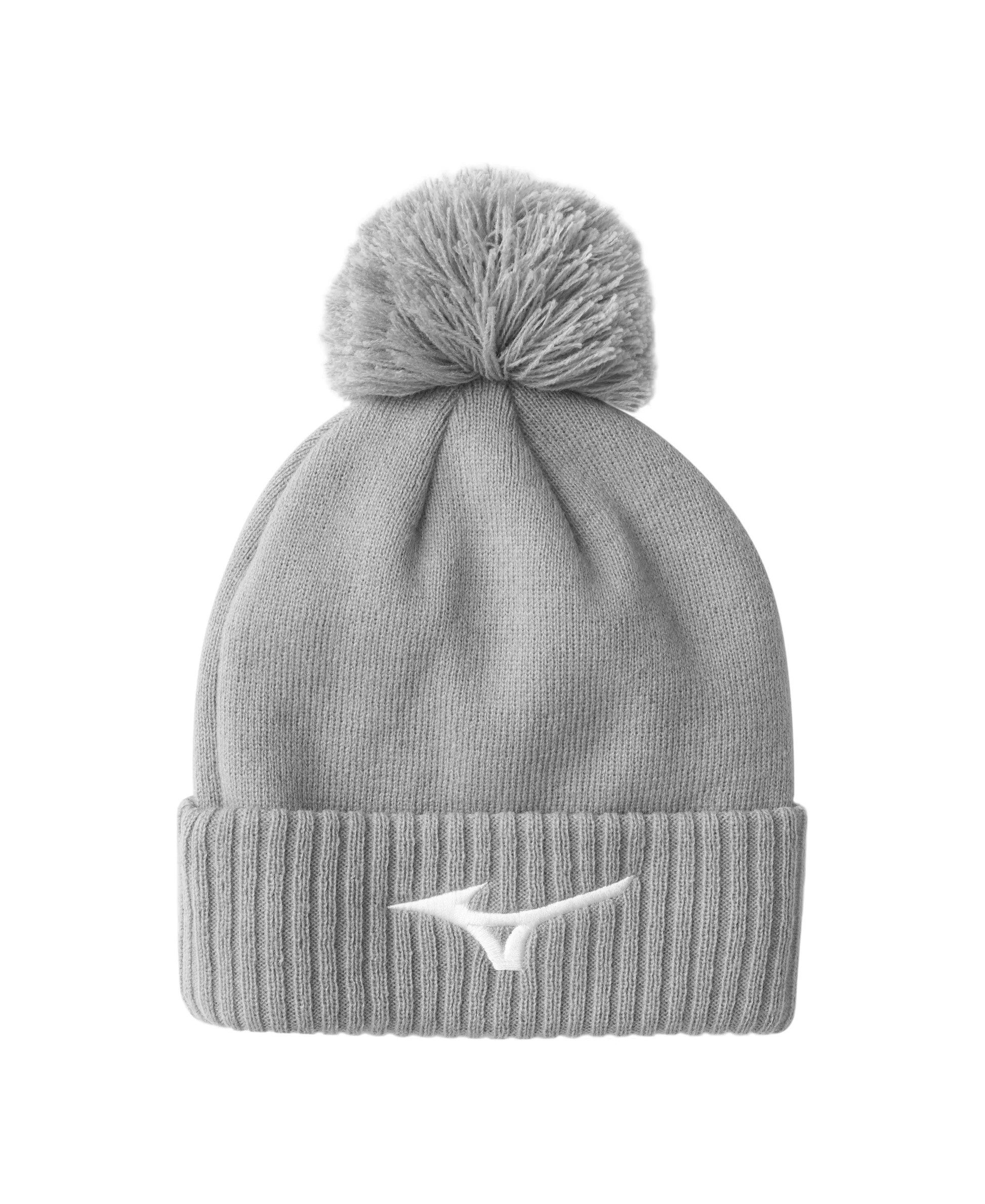 Mizuno Beanie Mizuno Golf Pom Beanie Crested Grau One Size