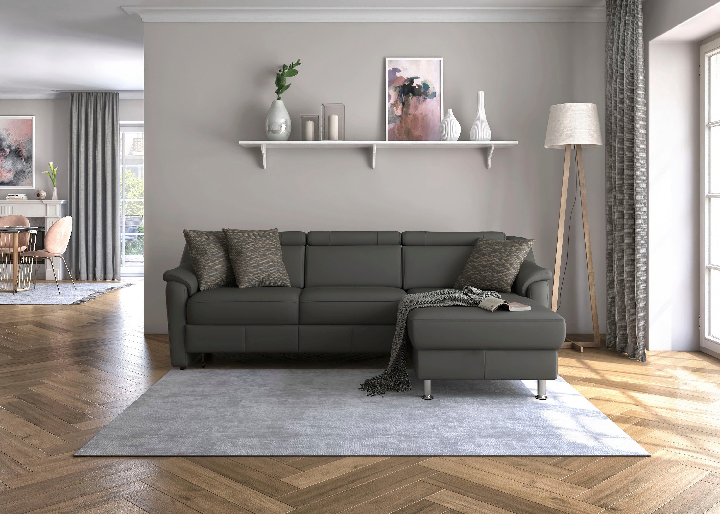 sit&more Ecksofa "Freetown L-Form" inklusive Kopfteilverstellung und komfor günstig online kaufen