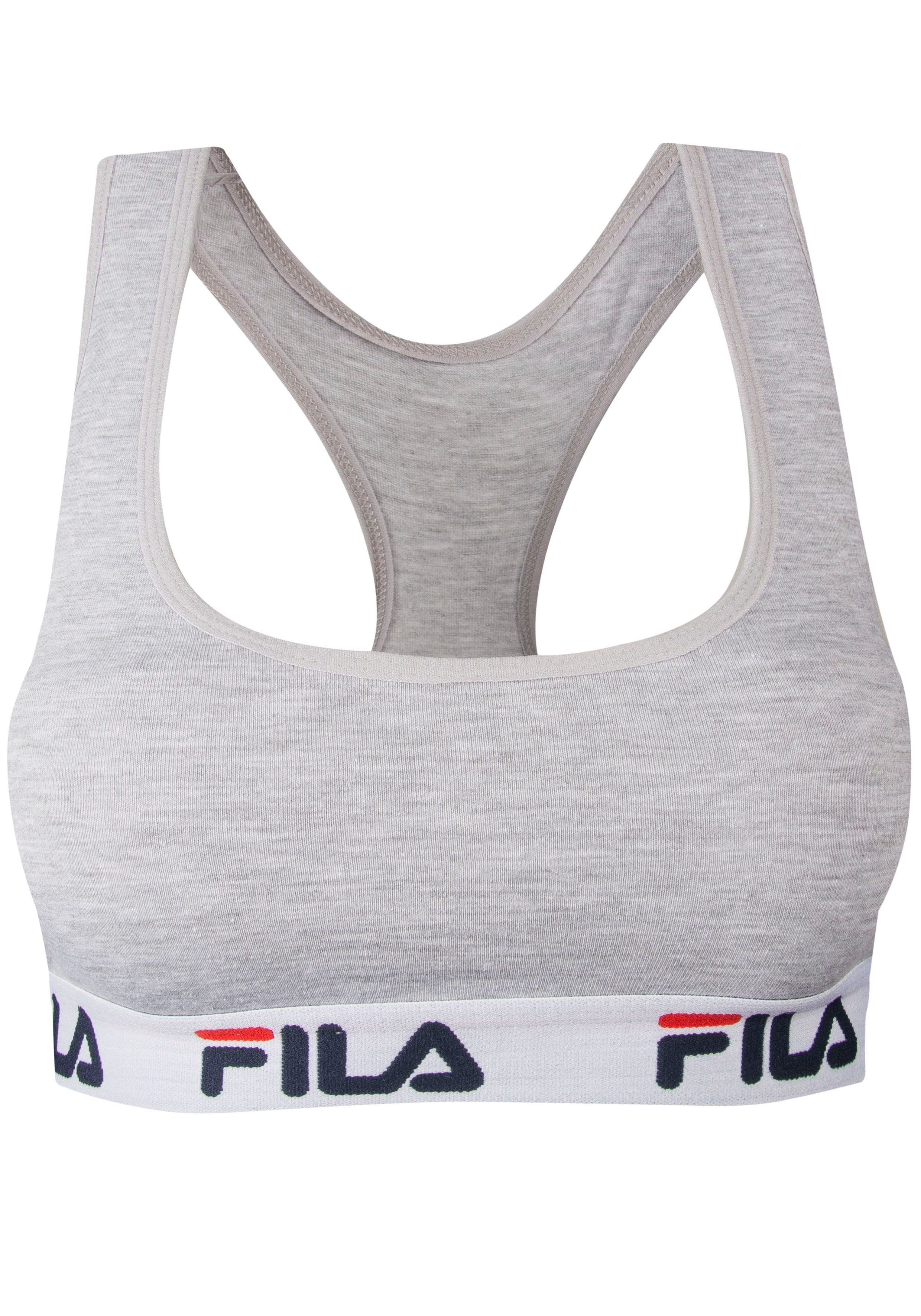 Fila Bustier Bra Woman Ohne Bügel und ohne Polsterung grey