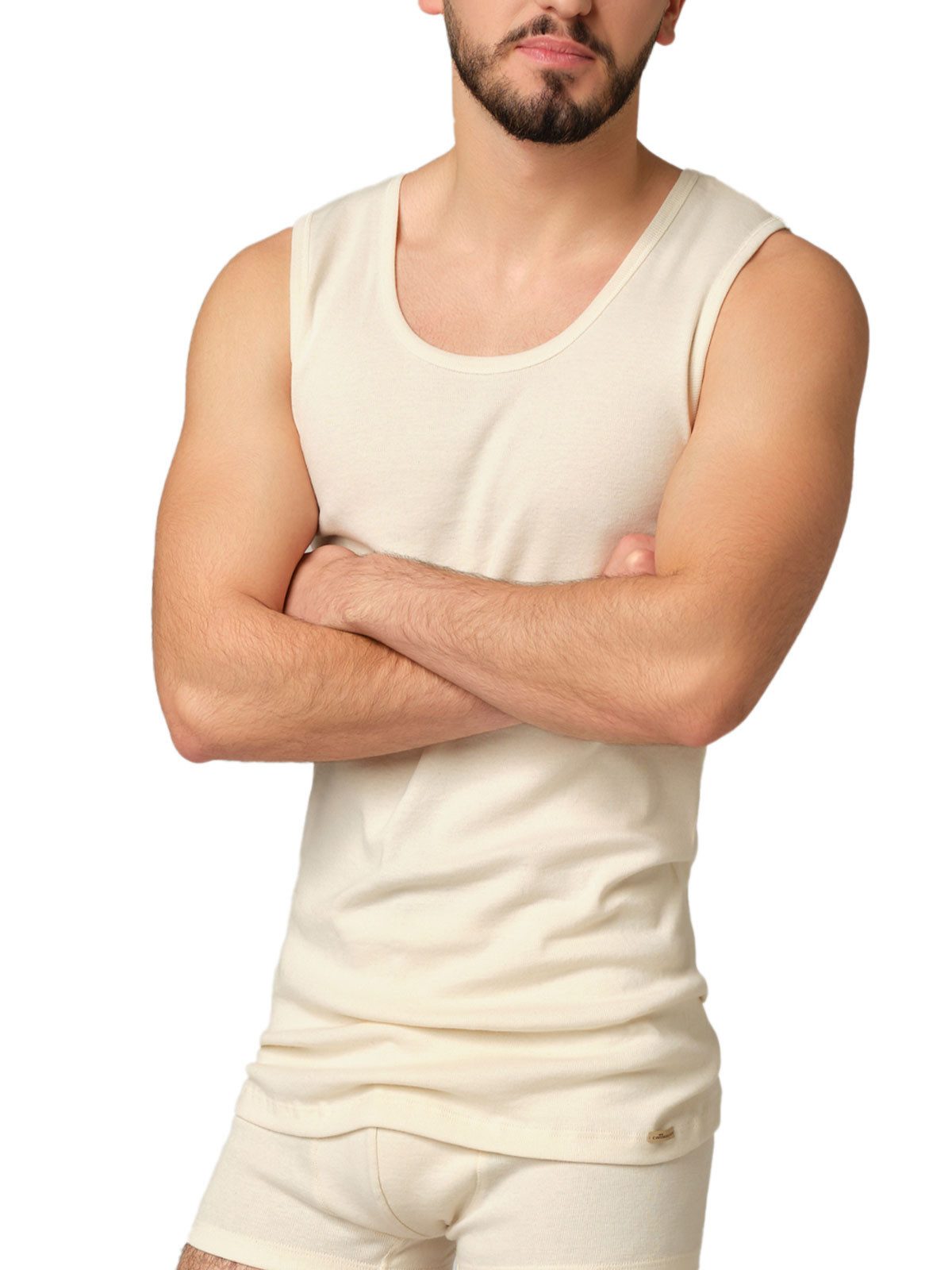 COMAZO Achselhemd Herren Shirt ohne Arm 8269 (Stück, 1-St) Vegan