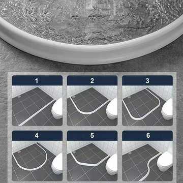 AKKEE Dichtungsband Bad Wasserbarriere Silikonstreifen Duschwanddichtung, (1-St., 100CM), für Nass- und Trockentrennung, geeignet für Küche und Badezimmer