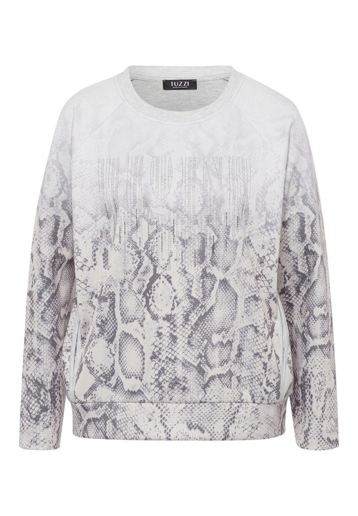 TUZZI Rundhalspullover ICY EDGE Moderner Materialmix für hohen Komfort