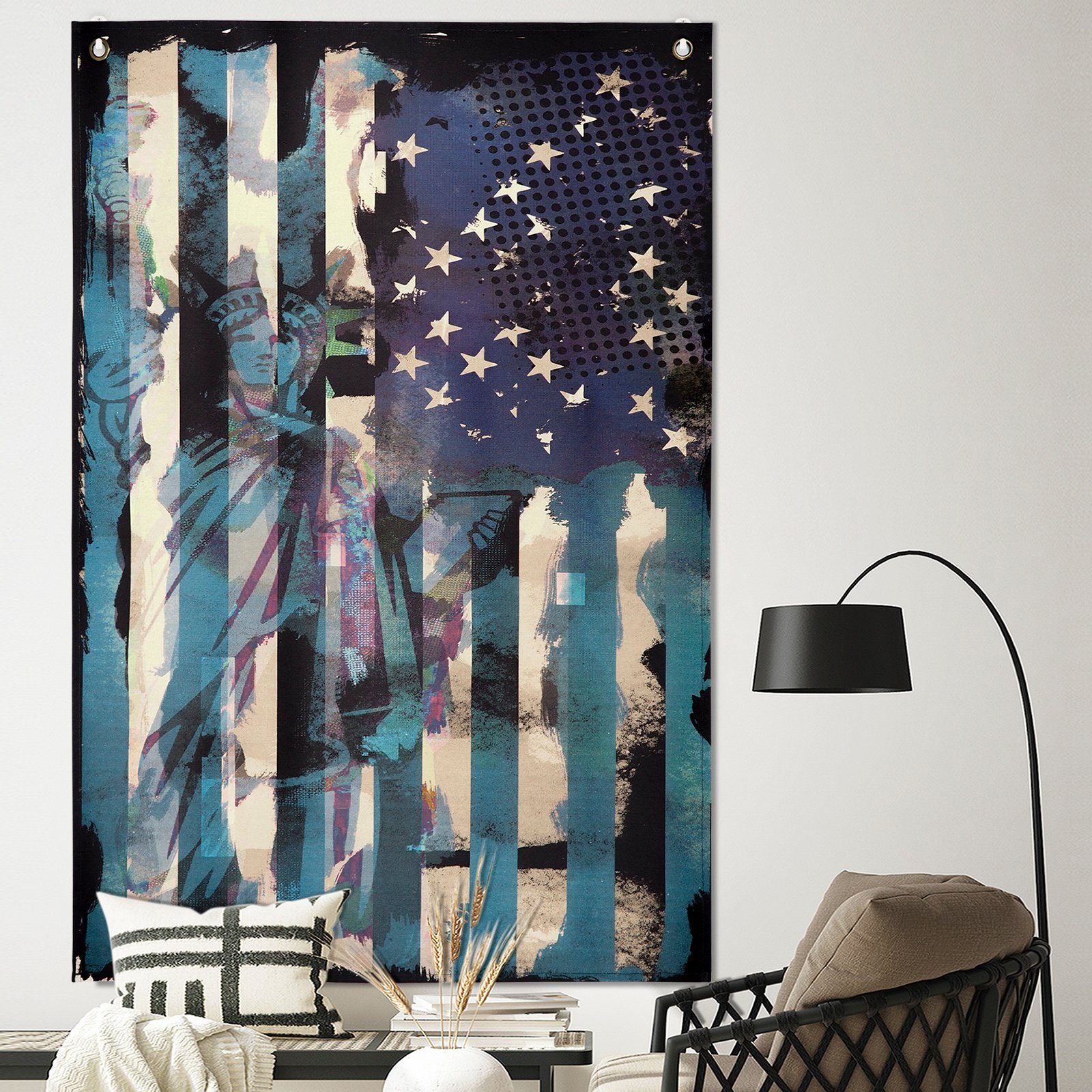 Wandteppich Amerika Wandteppich, vers. Größen, GalaxyCat, Flagge, mm, mit Wandbehang US, Amerika Wandbehang rechteckig, Höhe: USA 900 Flagge mit