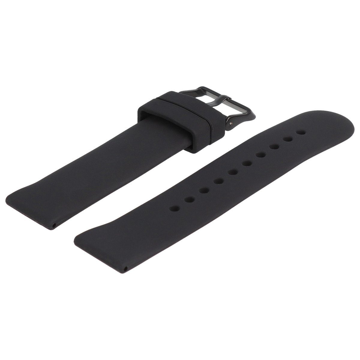 MARBURGER Uhrenarmband 20mm Silikon Fitness Smartwatch XS Extra Kurz Schwarz