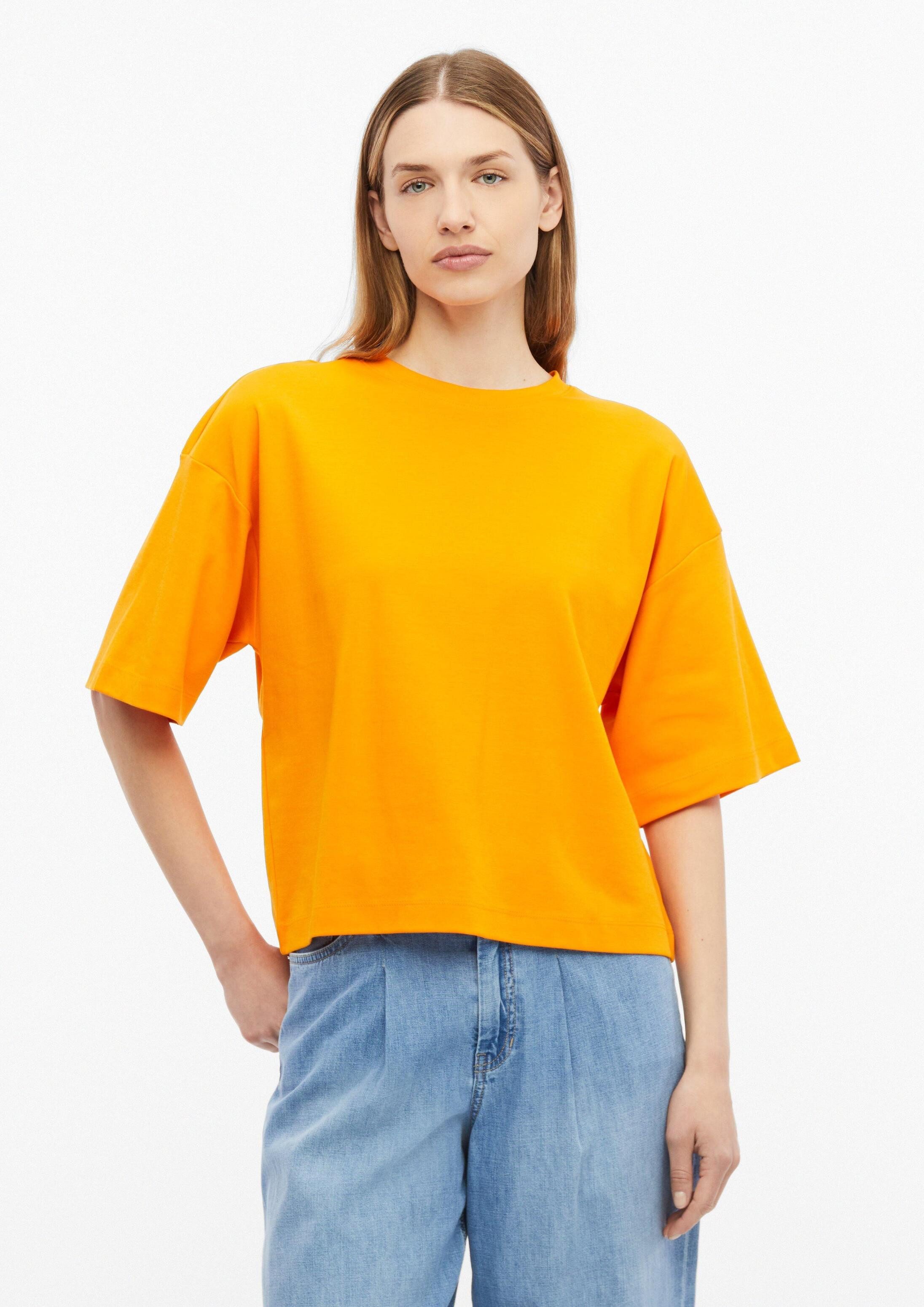 s.Oliver Kurzarmshirt T-Shirt T-Shirt aus Interlockjersey mit überschnittener Schulter