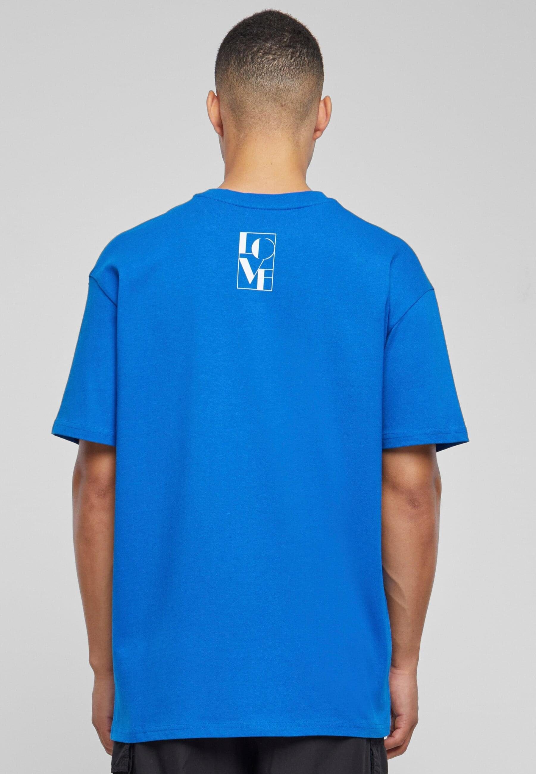 cobaltblue T-Shirt Oversized Love Tee Herren (1-tlg) Heavy Merchcode