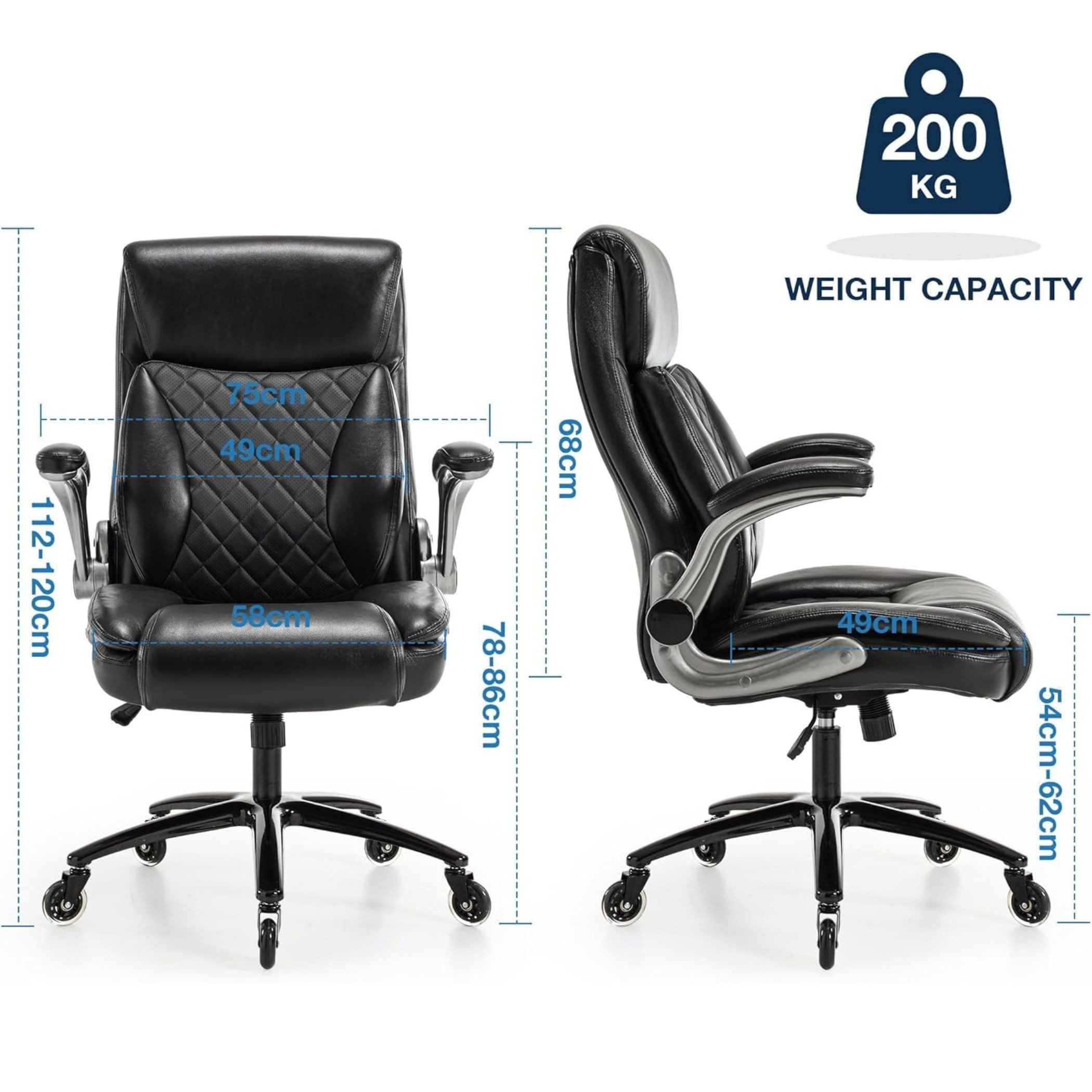 SeedWave Bürostuhl Chefsessel 200 kg mit 3D-Lendenwirbelstütze und leise Gu günstig online kaufen