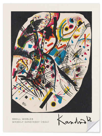 Posterlounge Wandfolie Wassily Kandinsky, Kleine Welten, Büro Rustikal Malerei
