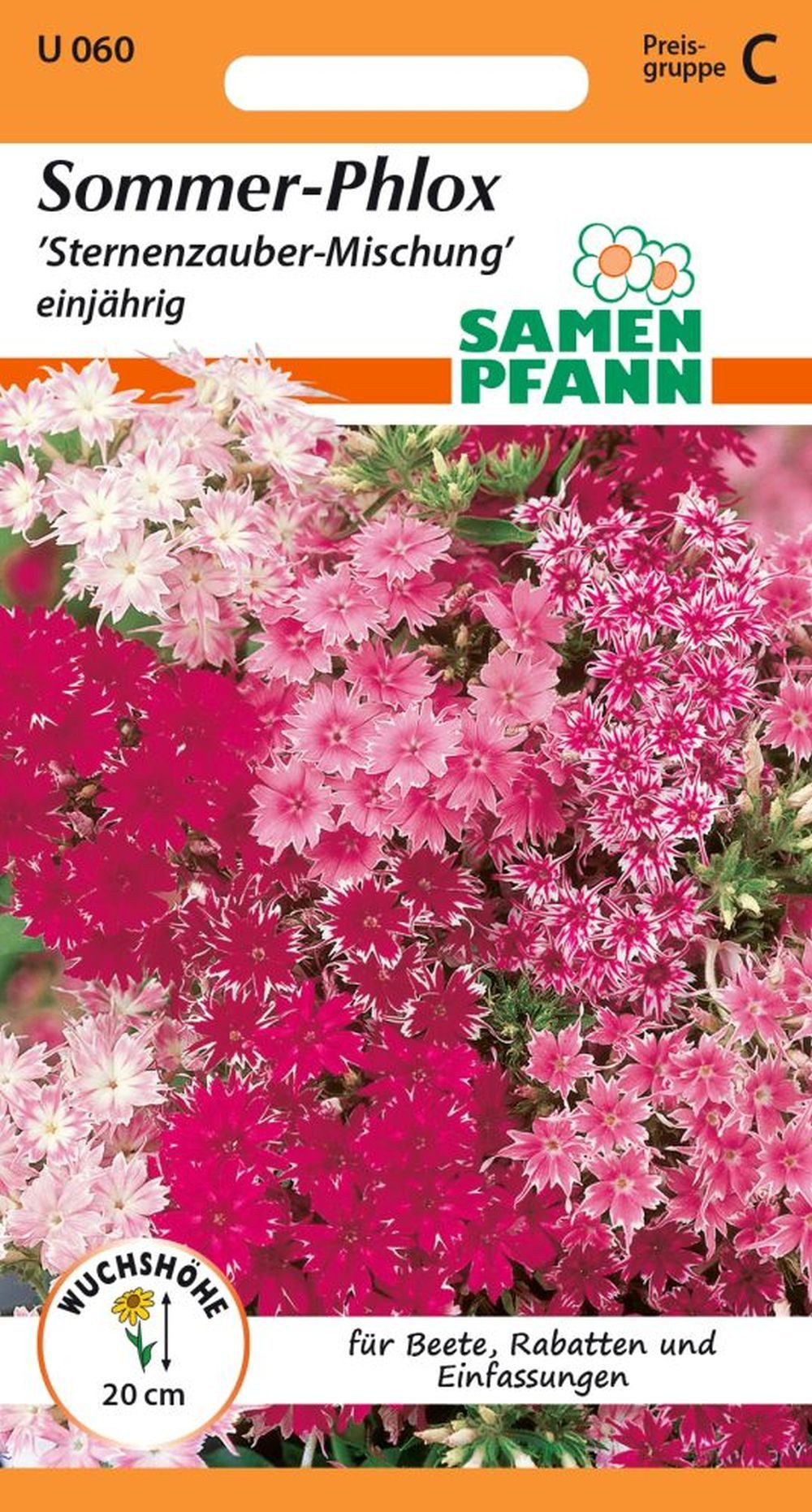 SAMEN PFANN Blumensamen Sommer-Phlox, Sternenzauber-Mischung - Saatgut Samen, Phlox drummondii