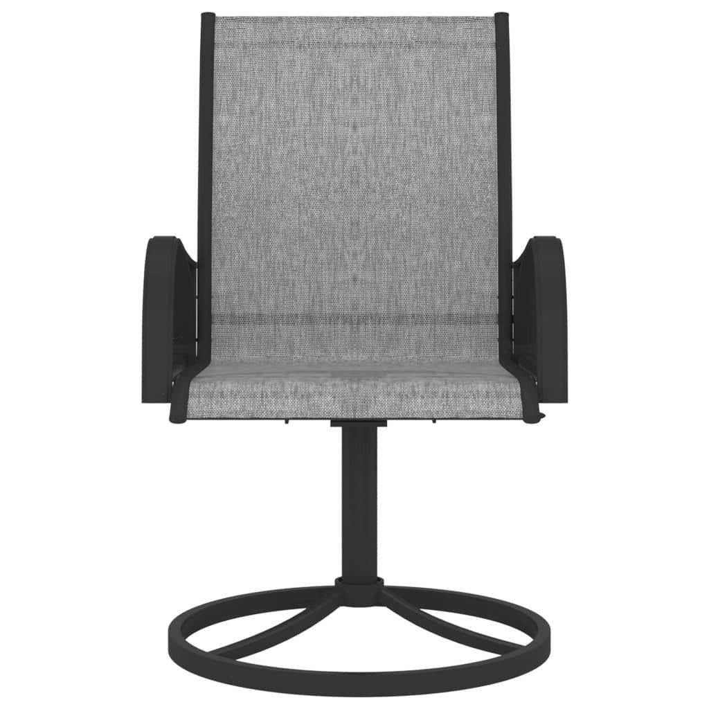 furnicato Gartenstuhl 2er-Set drehbare Gartenstühle 57,5x72x94 cm in Grau (2 St)