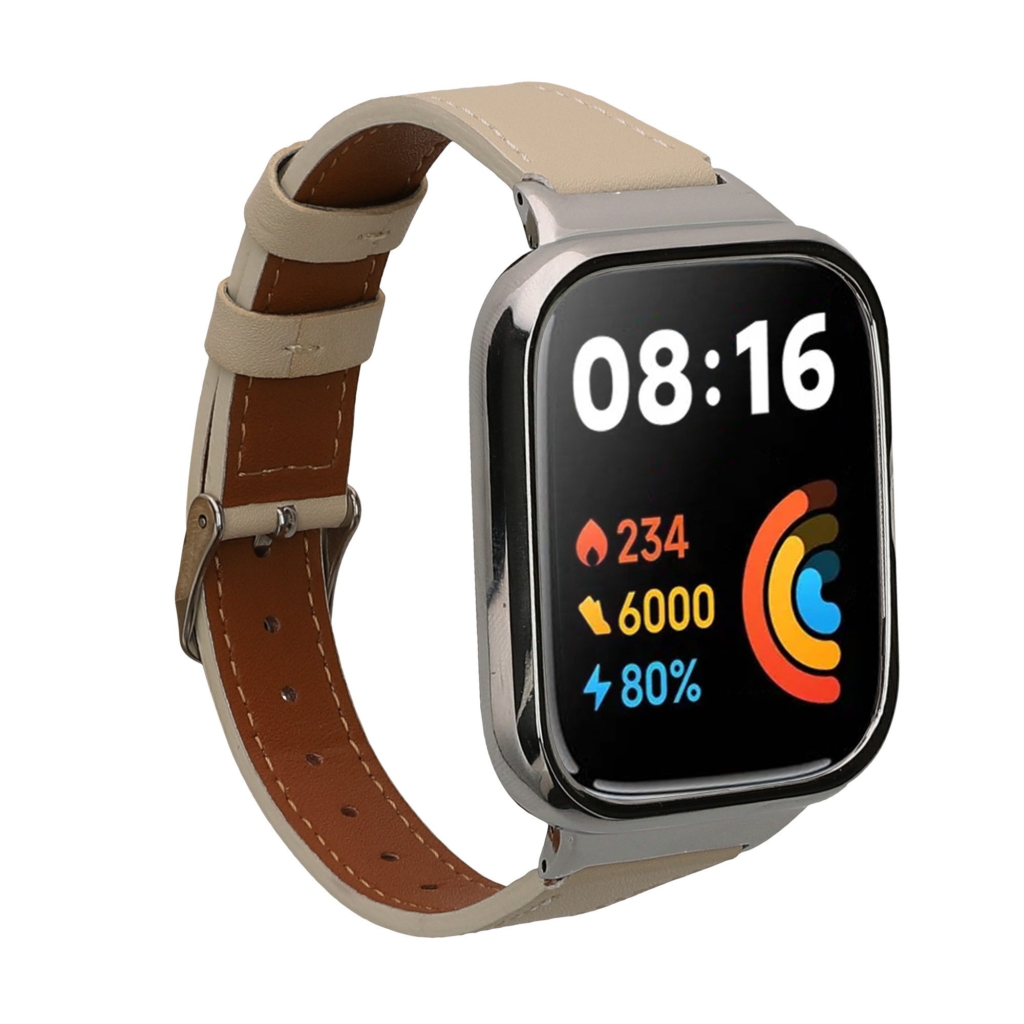 kwmobile kwmobile Echtleder Uhrenarmband für Xiaomi Redmi Watch 3 Active / Smartwatch, 1-tlg., Leder Armband für Xiaomi Redmi Watch 3 Active / Redmi Watch 3 Lite