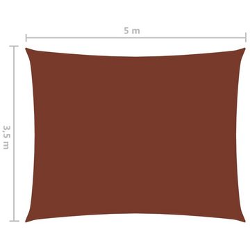 furnicato Sonnenschirm Sonnensegel Oxford-Gewebe Rechteckig 3,5x5 m Terrakotta-Rot