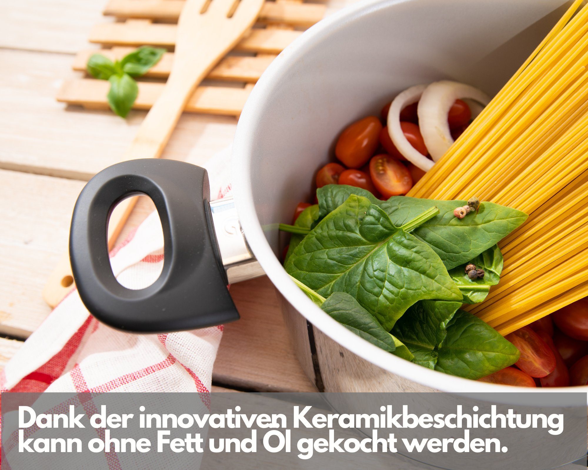 Genius Kochtopf Genius Cerafit Steel Kochtopf-Set 20cm (3,6l) + 24cm (6l), Edelstahl 18/10 (Set, 2 Töpfe), Antihaft-Beschichtung