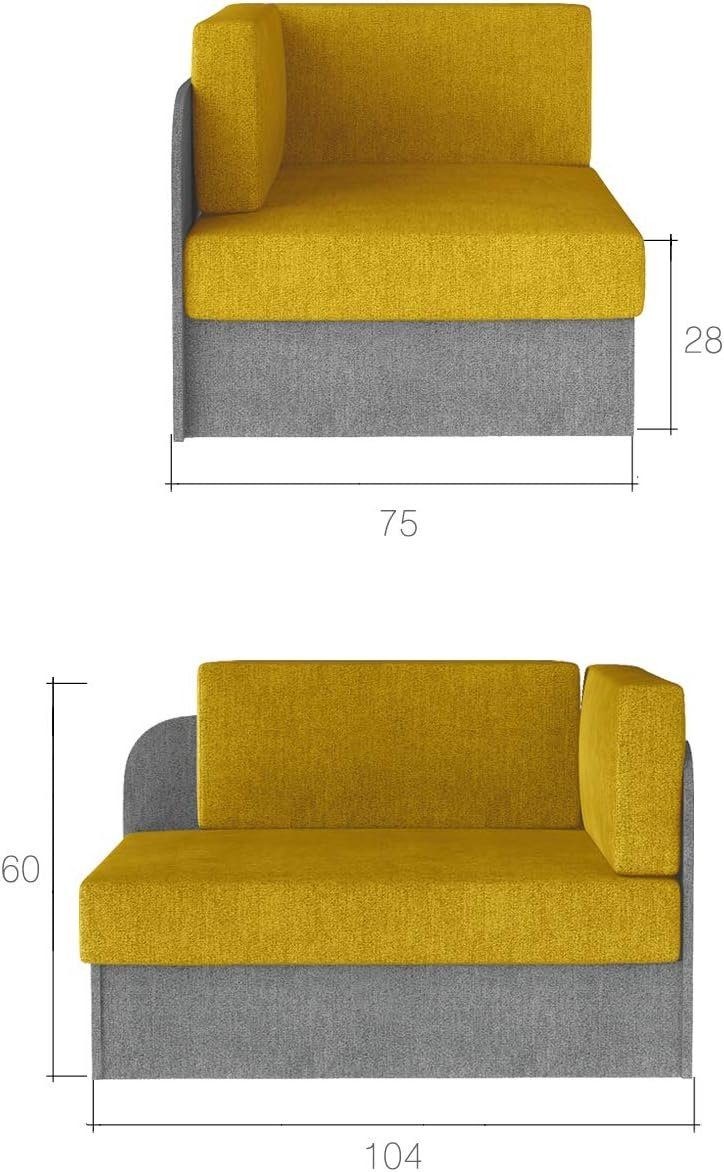 10 Couch RAISA, Schlaffunktion Schwarz + mit für (Alova Jugendsofa, Khaki Bettkasten Schlafsofa + Schlafsessel Kinderzimmer Alova 04) und Kindersofa MOEBLO