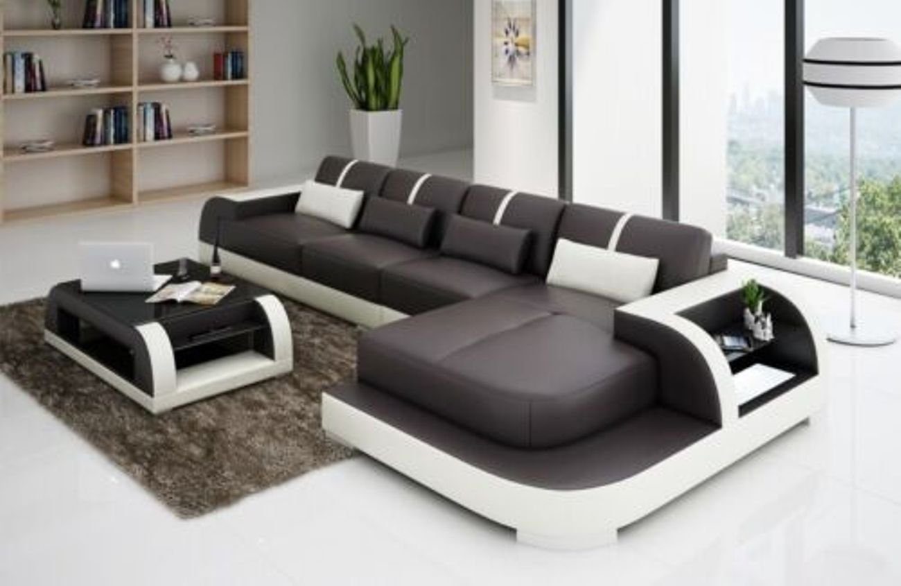 USB Ecksofa Wohnlandschaft Eck Ecksofa mit Sofa JVmoebel Modern Design Couch Garnitur
