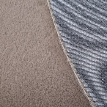Teppich Unicolor - Einfarbig, Teppium, Rund, Höhe: 20 mm, Runder Teppich Wohnzimmer Einfarbig Shaggy Flauschiger Felloptik