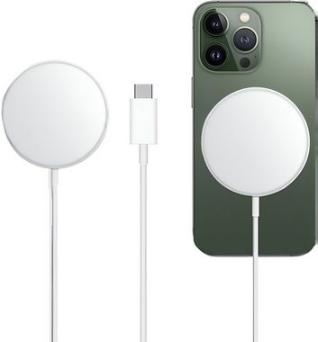 Cyoo MagSafe ladestation Ladegerät für Apple iPhone 14 13 12 Airpods Pro 2 Induktions-Ladegerät (kabelloses Ladegerät, Induktion, magnetisch, kompatibel mit Magsafe, magnetisches Aufladen für iPhone 12/13 Pro Max Mini, Apple Watch/AirPods Pro Schnelle Ladestation, Schnellladung, Universelle Kompatibilität, Qi-Kompatibilität)