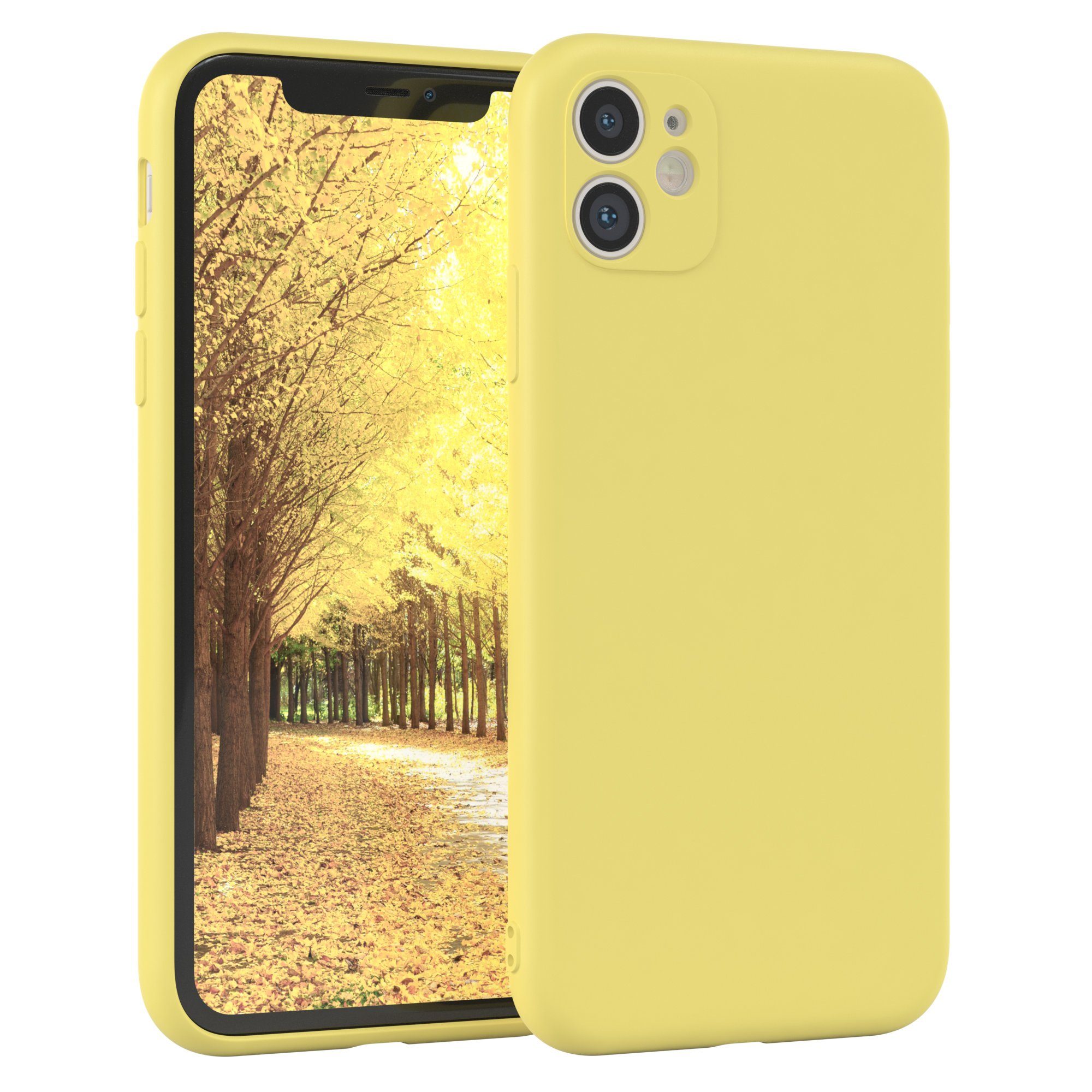 EAZY CASE Handyhülle TPU Hülle für Apple iPhone 11 6,1 Zoll, Handy Softcase stoßfest Hülle mit Kameraschutz bumper tpuhülle Gelb