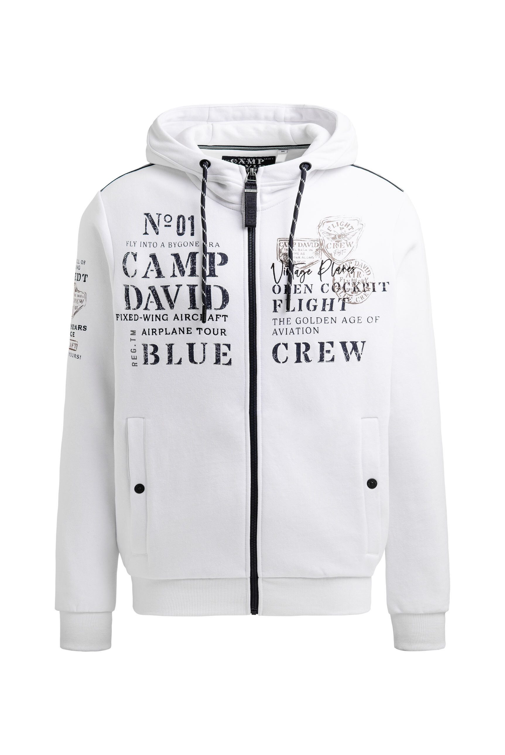 CAMP DAVID Kapuzensweatjacke Eingrifftaschen mit Druckknopfverschluss