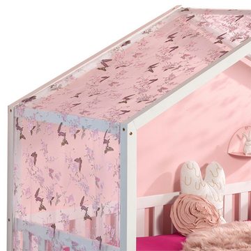 Kindermöbel 24 Hausbett Kedall inkl. Dach und Rolllattenrost 90*200 cm
